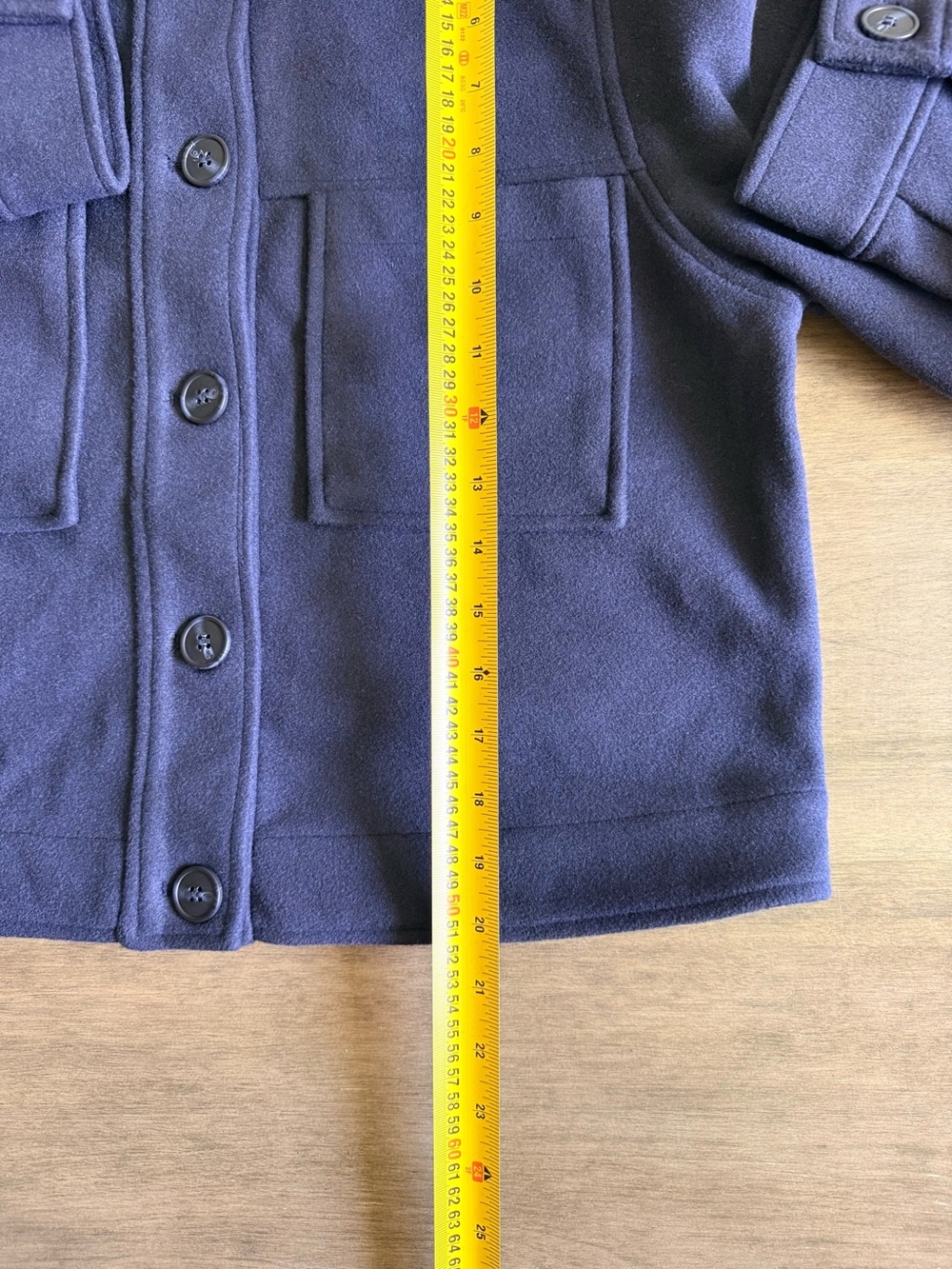 Reitmans Navy Button-Front Jacket - Picture 6 of 6